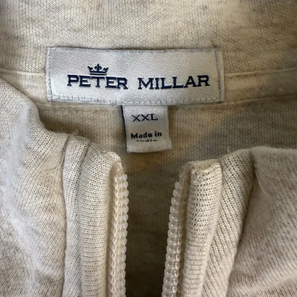 Peter Millar cream Zip Up Sweater Classic Style - Picture 4 of 8